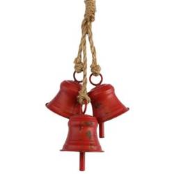 Hänger Tingle Bell rot D15cm H40cm