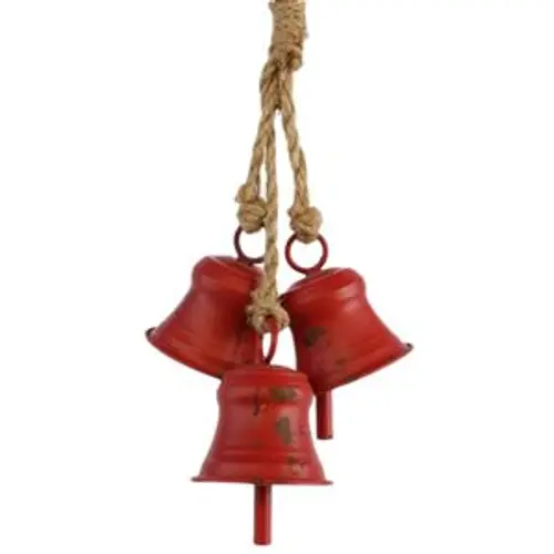Hänger Tingle Bell rot D15cm H40cm