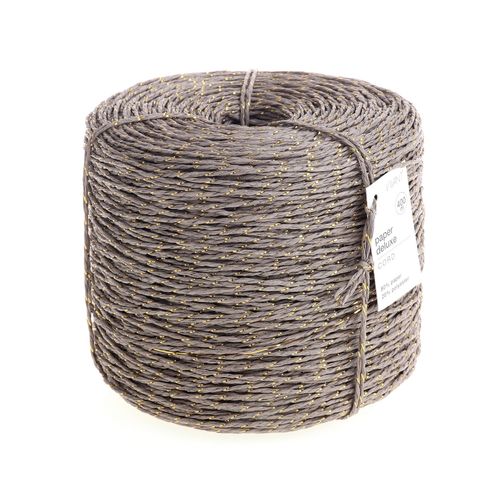 Band Papier deluxe grau gold 1mm 40m