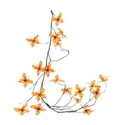 Girlande Schmetterling orange L150cm