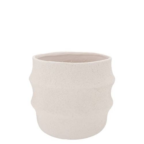 Keramik Übertopf Cascais weiss 13x13x12cm