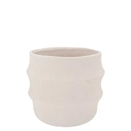 Keramik Übertopf Cascais weiss 13x13x12cm