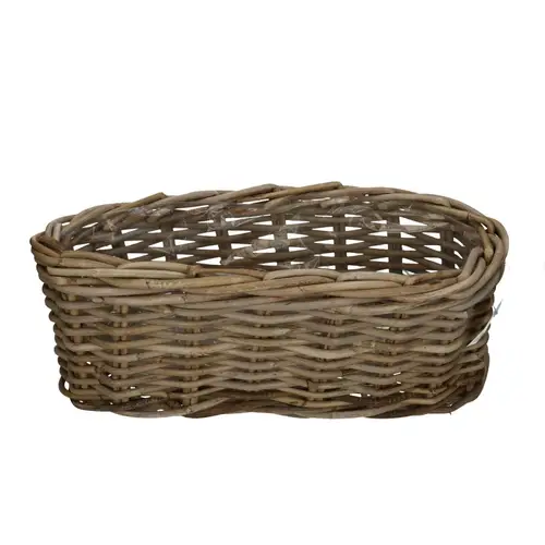 Korb Rattan Oval braun 50x20x20cm