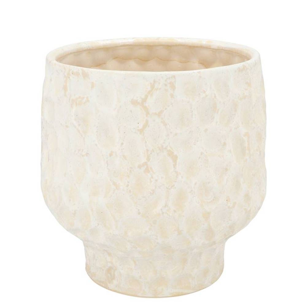 Keramik Übertopf Maysa creme 24x24x24cm