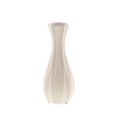 Keramik Vase Shallo creme D12cm H30cm
