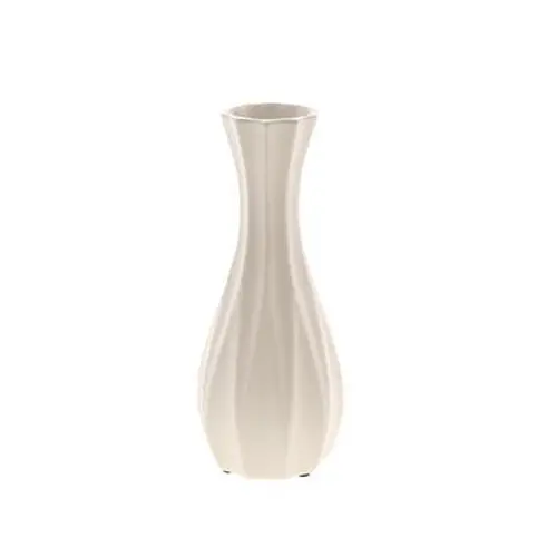 Keramik Vase Shallo creme D12cm H30cm