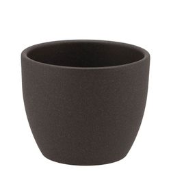 Keramik Orchidee Übertopf dunkel grau D08cm