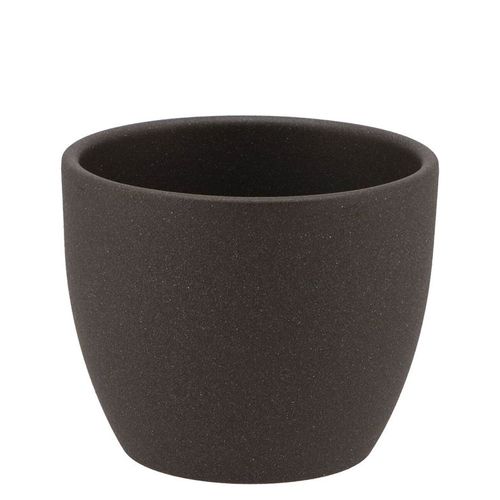 Keramik Orchidee Übertopf dunkel grau D08cm