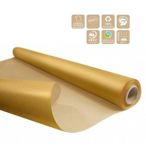 Papier Rolle 80cm braun/gold 50gr 50m