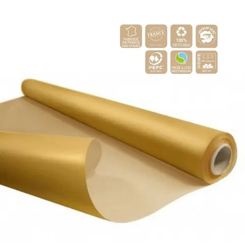 Papier Rolle 80cm braun/gold 50gr 50m