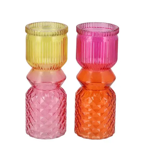 Glas Vase Lynn Colourful mix D07cm H18cm