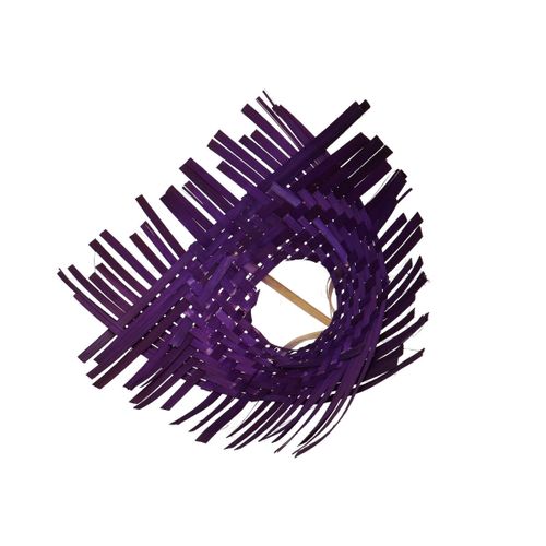 Strausshalter Bambus lila flechten D25cm