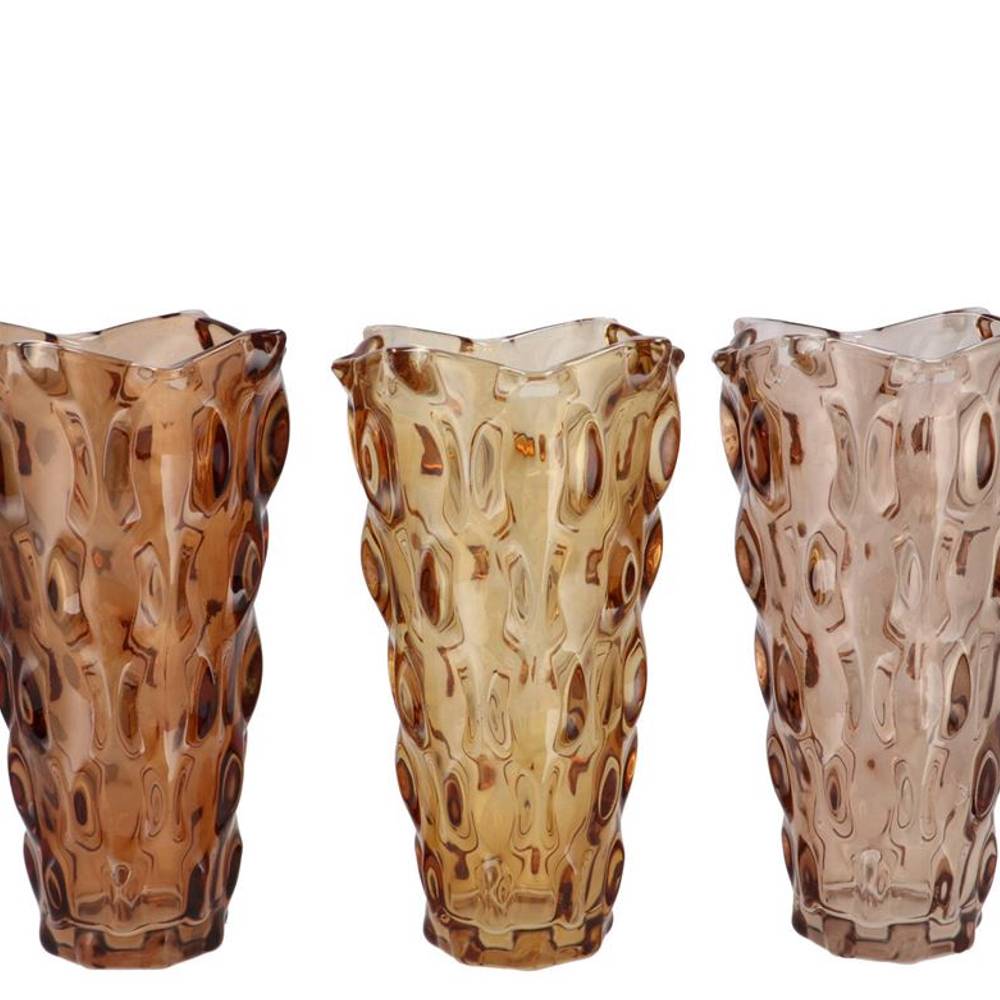 Glas Vase Wild braun mix 16x28cm