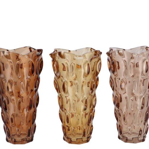 Glas Vase Wild braun mix 16x28cm