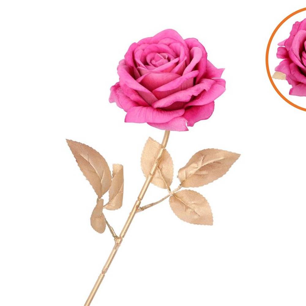 Seiden Rose Beauty gold/fuchsia L75cm