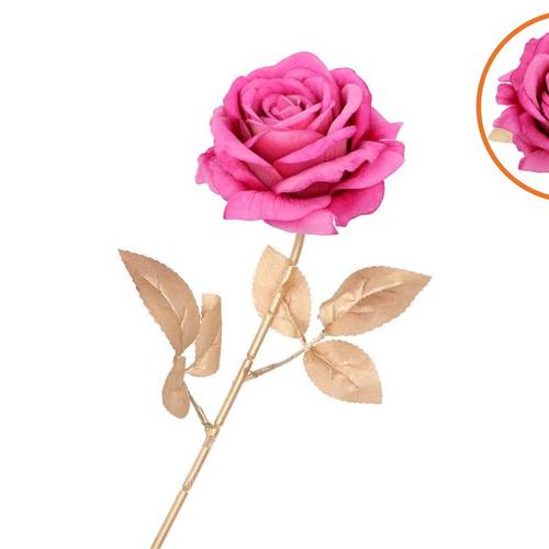 Seiden Rose Beauty gold/fuchsia L75cm