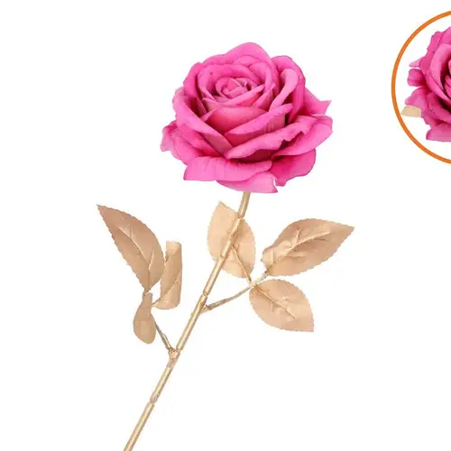 Seiden Rose Beauty gold/fuchsia L75cm