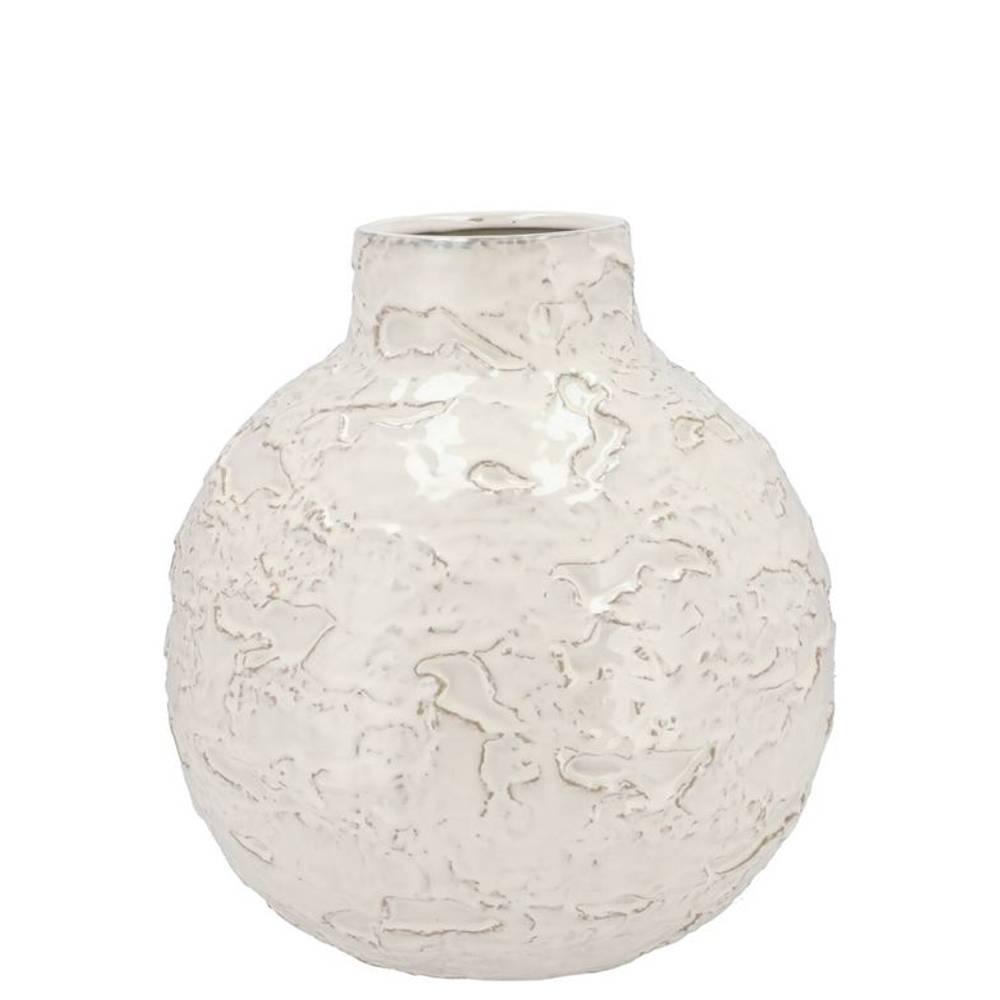 Keramik Vase Mika Nordic weiss D18cm H18cm