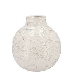 Keramik Vase Mika Nordic weiss D18cm H18cm