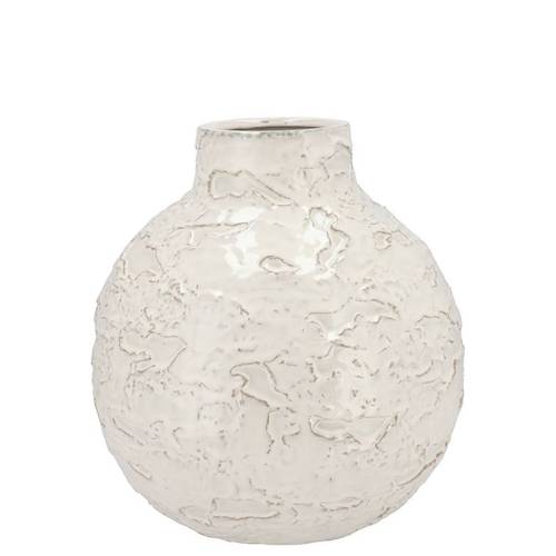 Keramik Vase Mika Nordic weiss D18cm H18cm