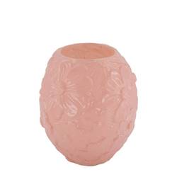 Glas Vase Flowers rosa D18cm .5cm