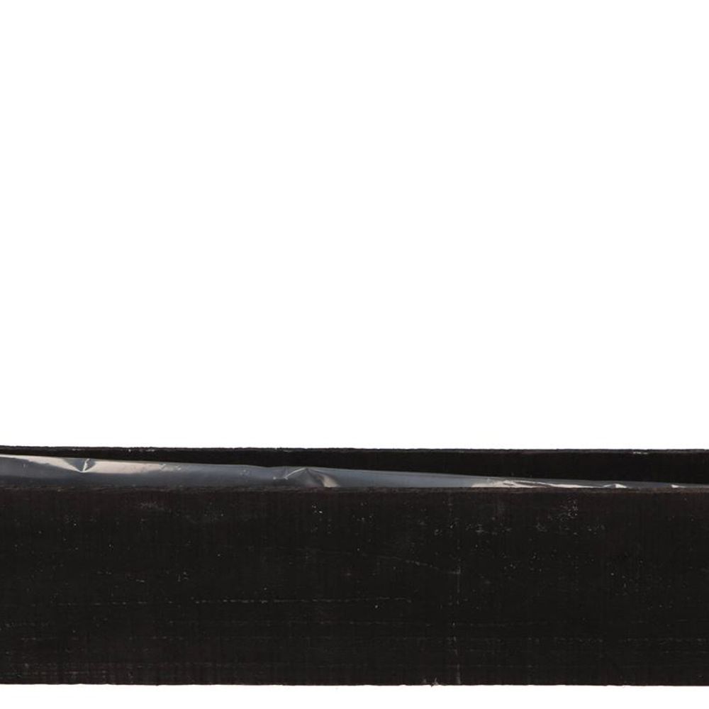 Holz Übertopf Rechteck schwarz 48x11x10cm