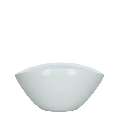 Keramik Schale Ovala weiss 21x14x10.5cm