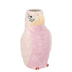 Keramik Vase Kyra Papagei rosa 13x11x23cm