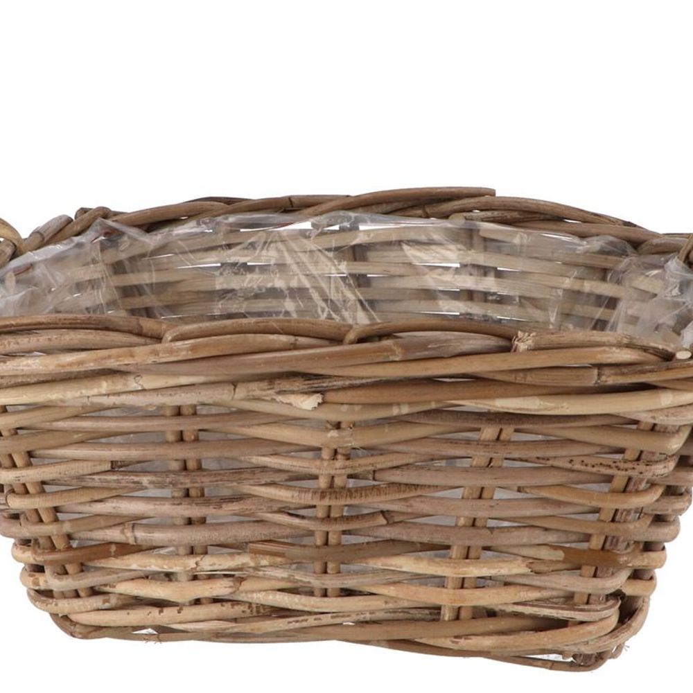 Korb Henkel Rotan natur D35cm H15cm