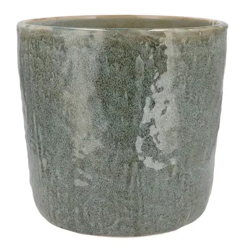 Keramik Übertopf Iron Stone blau D24cm H23cm