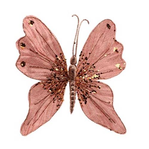 Klammer Schmetterling rosa D26cm H13cm