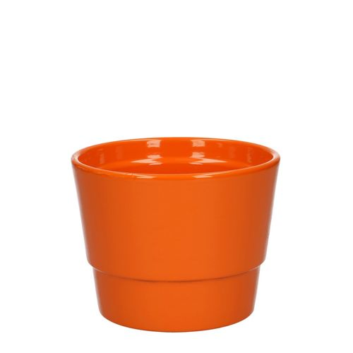 Keramik Übertopf Basic orange D12cm H09cm