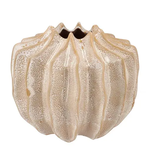 Keramik Vase Juna Structure creme 30×30×25cm