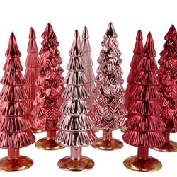 Weihnachtsbaum rot glas metallisch 9x30cm
