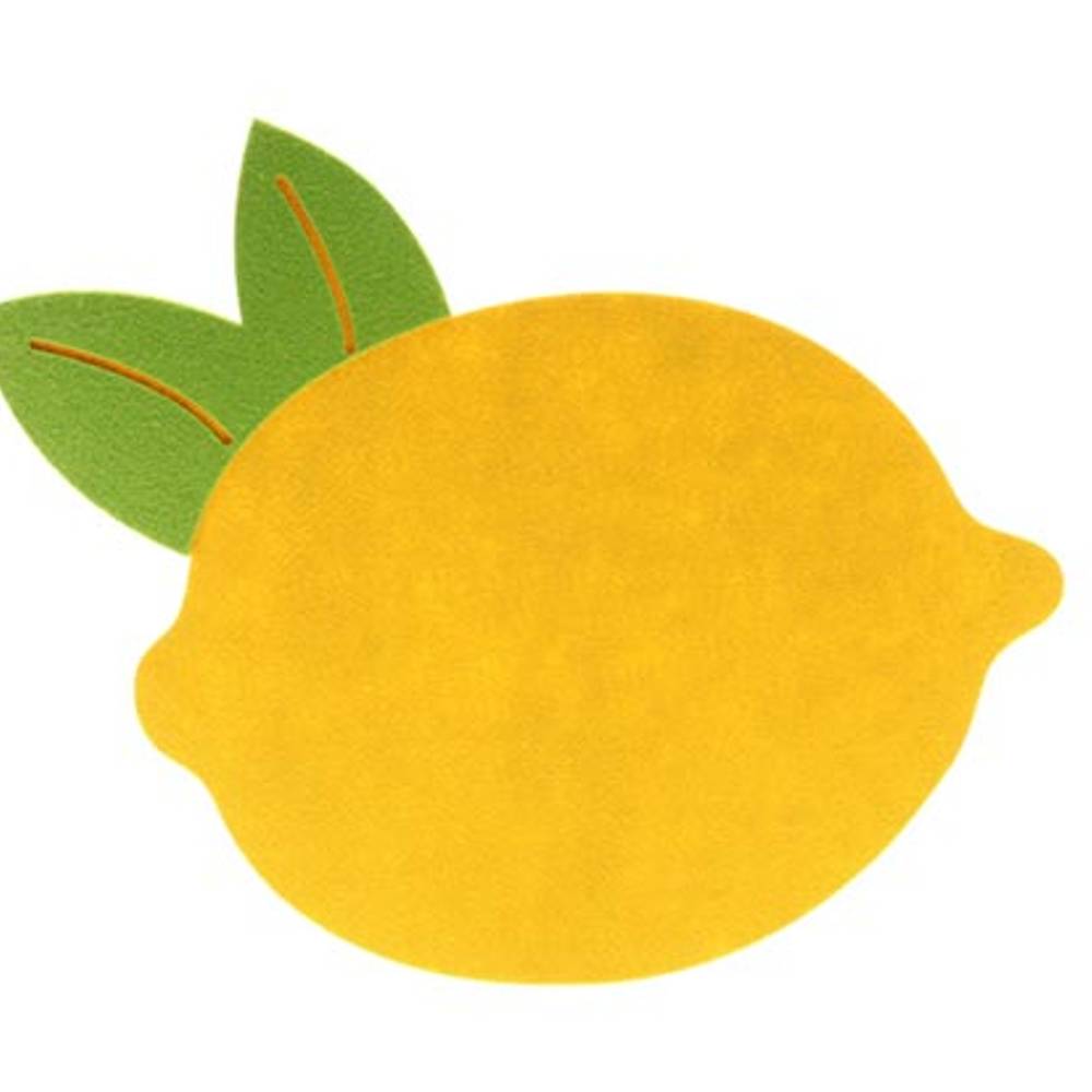 Tischset Zitrone Filz gelb D39cm