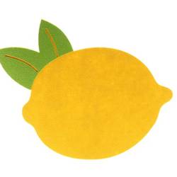 Tischset Zitrone Filz gelb D39cm