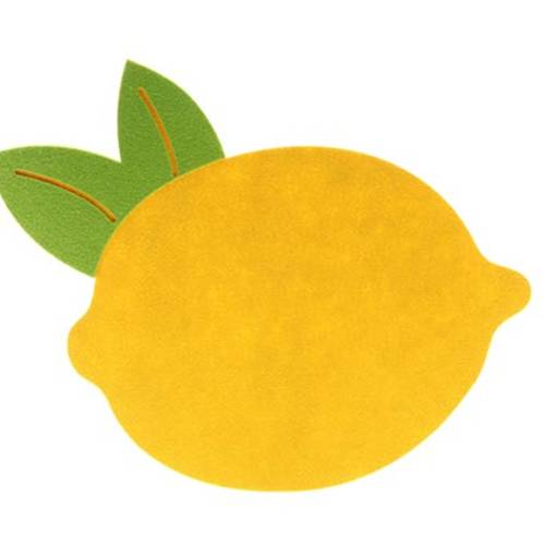 Tischset Zitrone Filz gelb D39cm