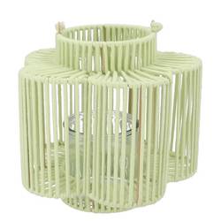 Laterne Cruz Blume Pistache grün 15x28x27cm