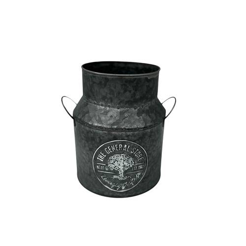 Zink Milchkanne grau D14cm H23cm
