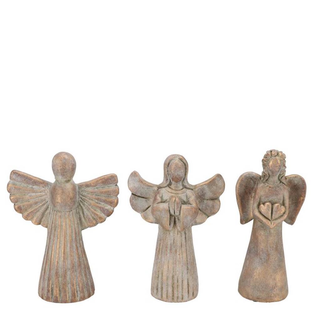 Beton Engel Wings mix gold 11x08x20cm