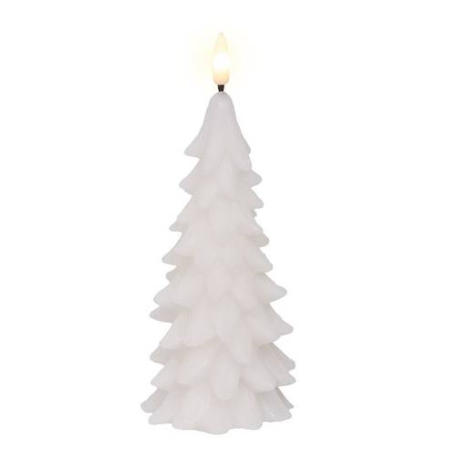LED Kerzen Baum weiss D08 H19cm mit timer