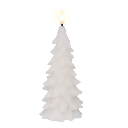 LED Kerzen Baum weiss D08 H19cm mit timer