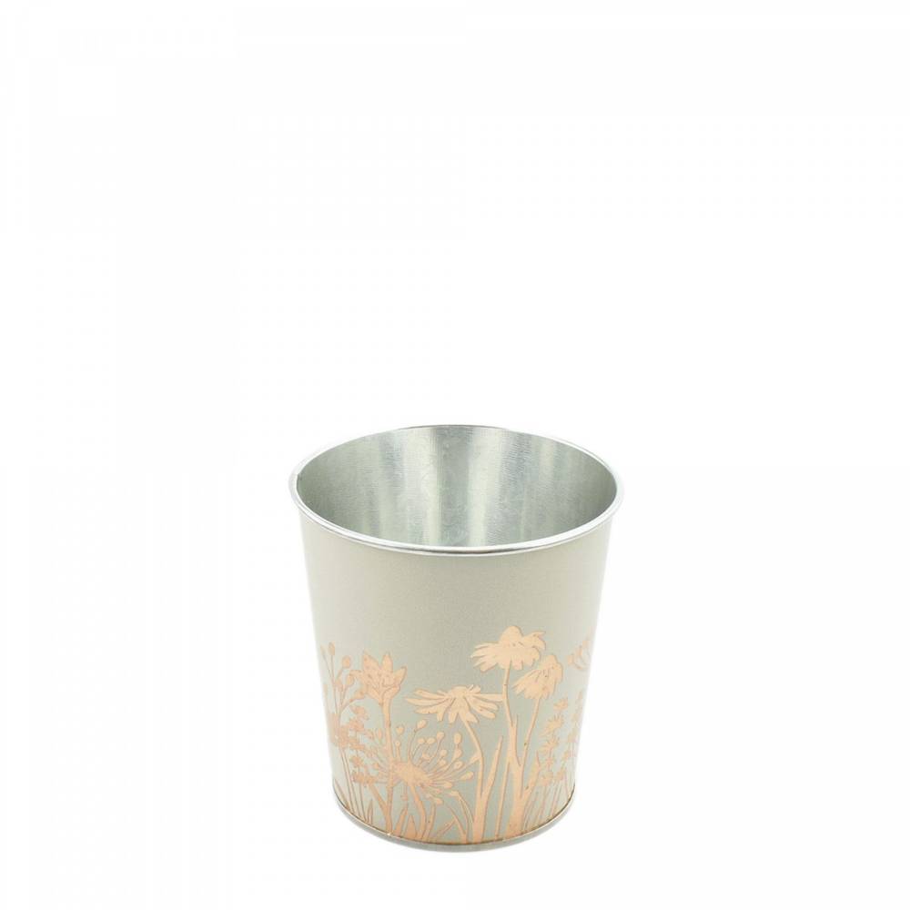 Zink Übertopf Alossi creme D10cm H10cm