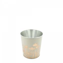 Zink Übertopf Alossi creme D10cm H10cm