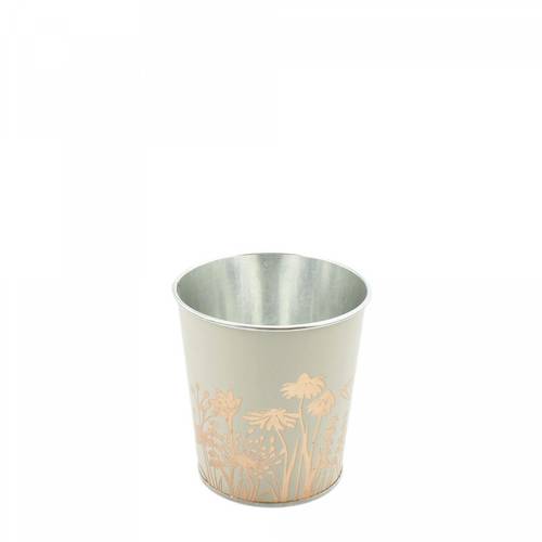 Zink Übertopf Alossi creme D10cm H10cm