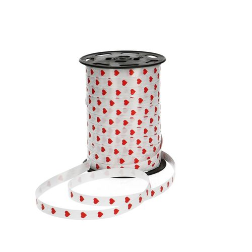 Ziehband Herz rot 10mm 250m