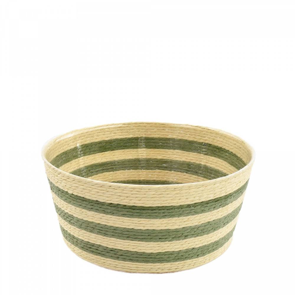 Korb Striped grün D16.5cm H08cm