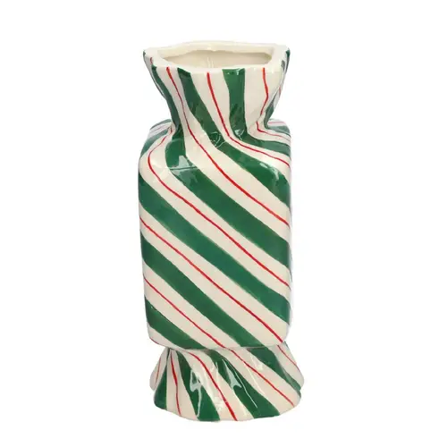 Keramik Vase Candy grün D09cm H20cm