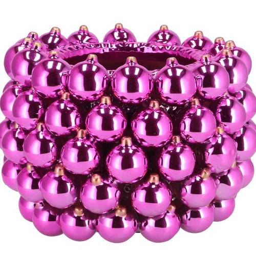 Weihnachtskugel Topf fuchsia 29x29x20cm