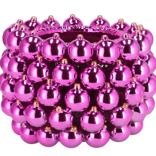 Weihnachtskugel Topf fuchsia 29x29x20cm
